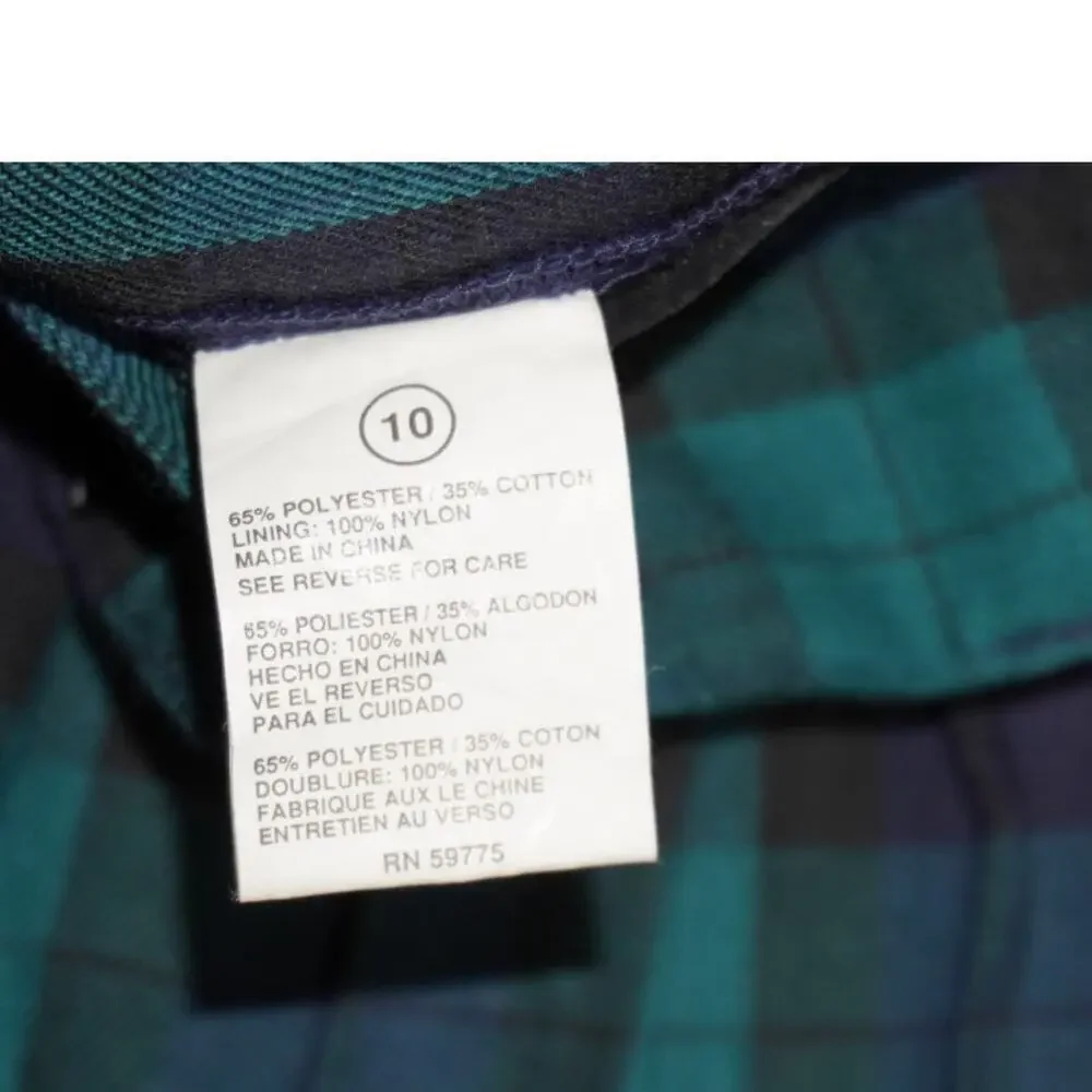 Rachel’s Kids Plaid Two-Piece Vest & Shorts Set Size 10 Vintage Tartan Preppy